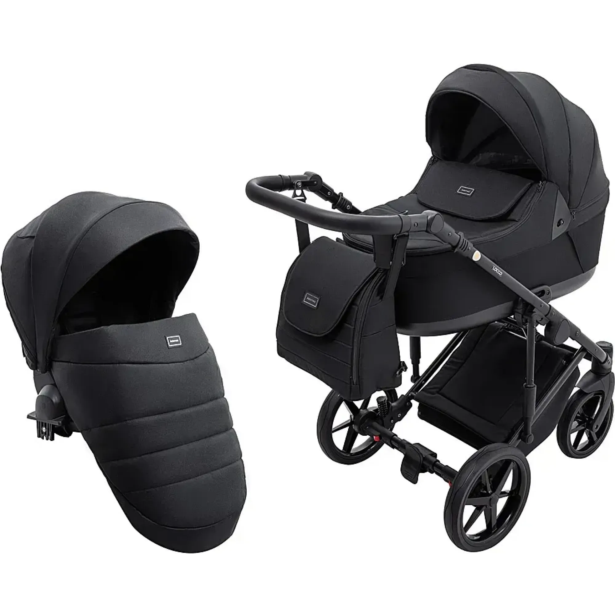 Коляска 2 в 1 Adamex Locco Lux TK-53 чорний