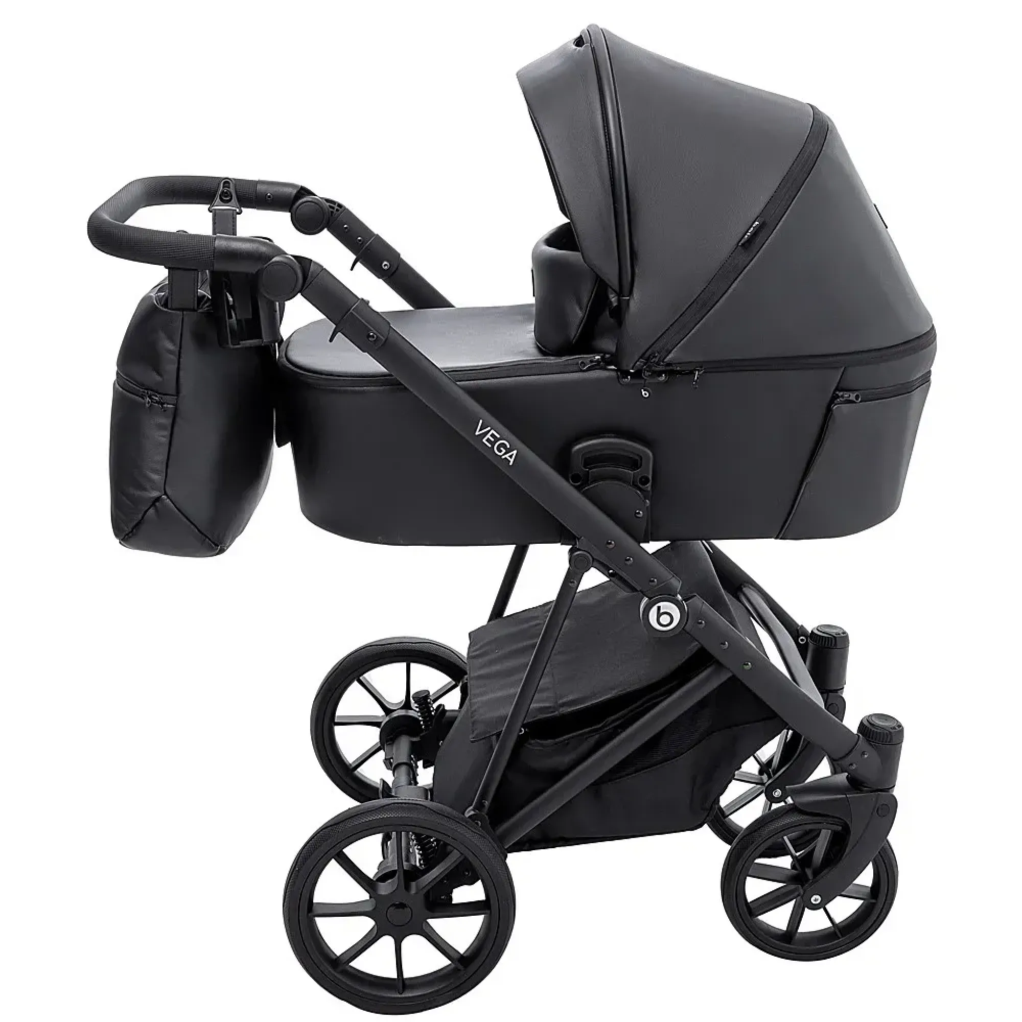 Коляска 2 в 1 Bair Vega ECO VE-12 чорний