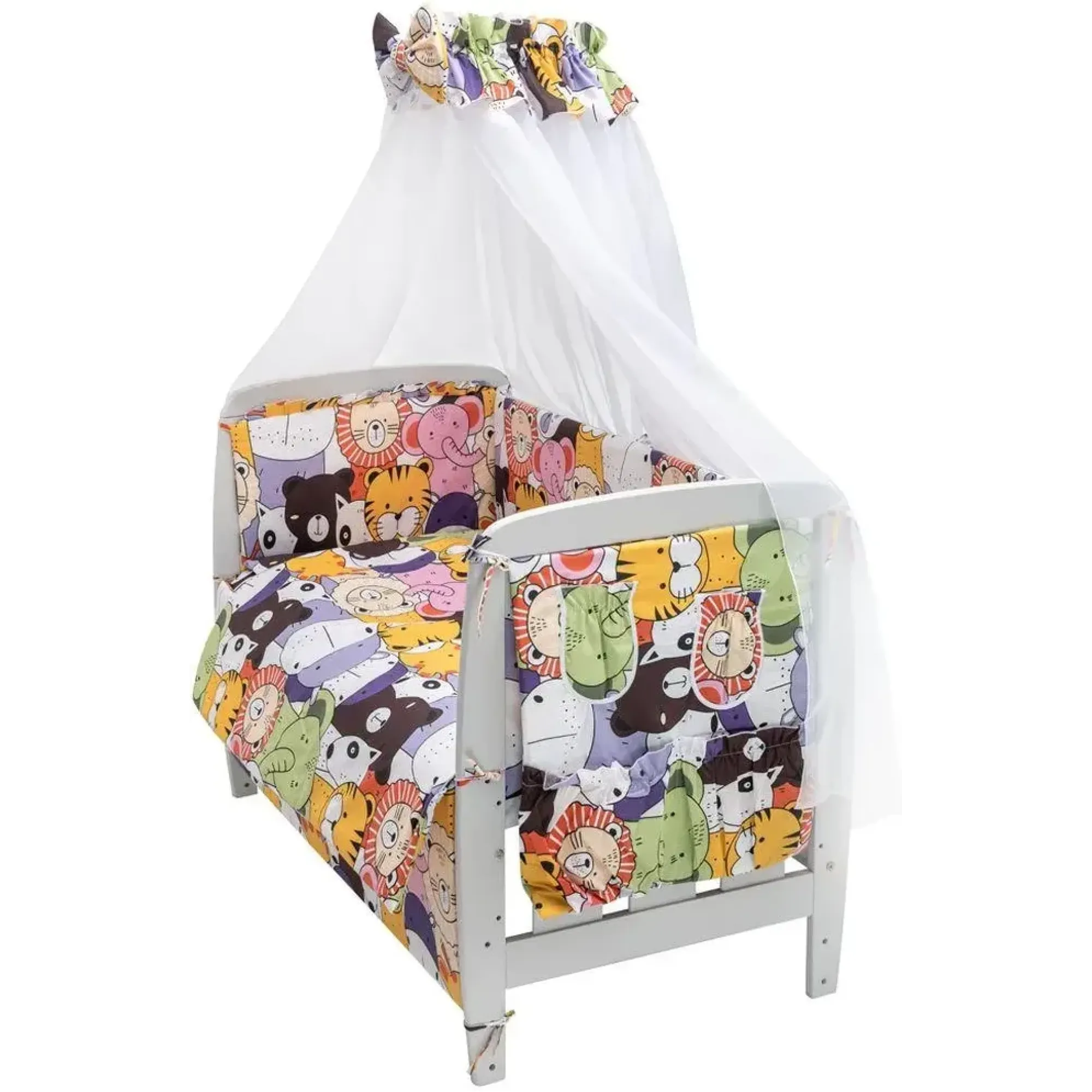 Дитяча постіль Babyroom Gold RG-08 білий (великі звірята)