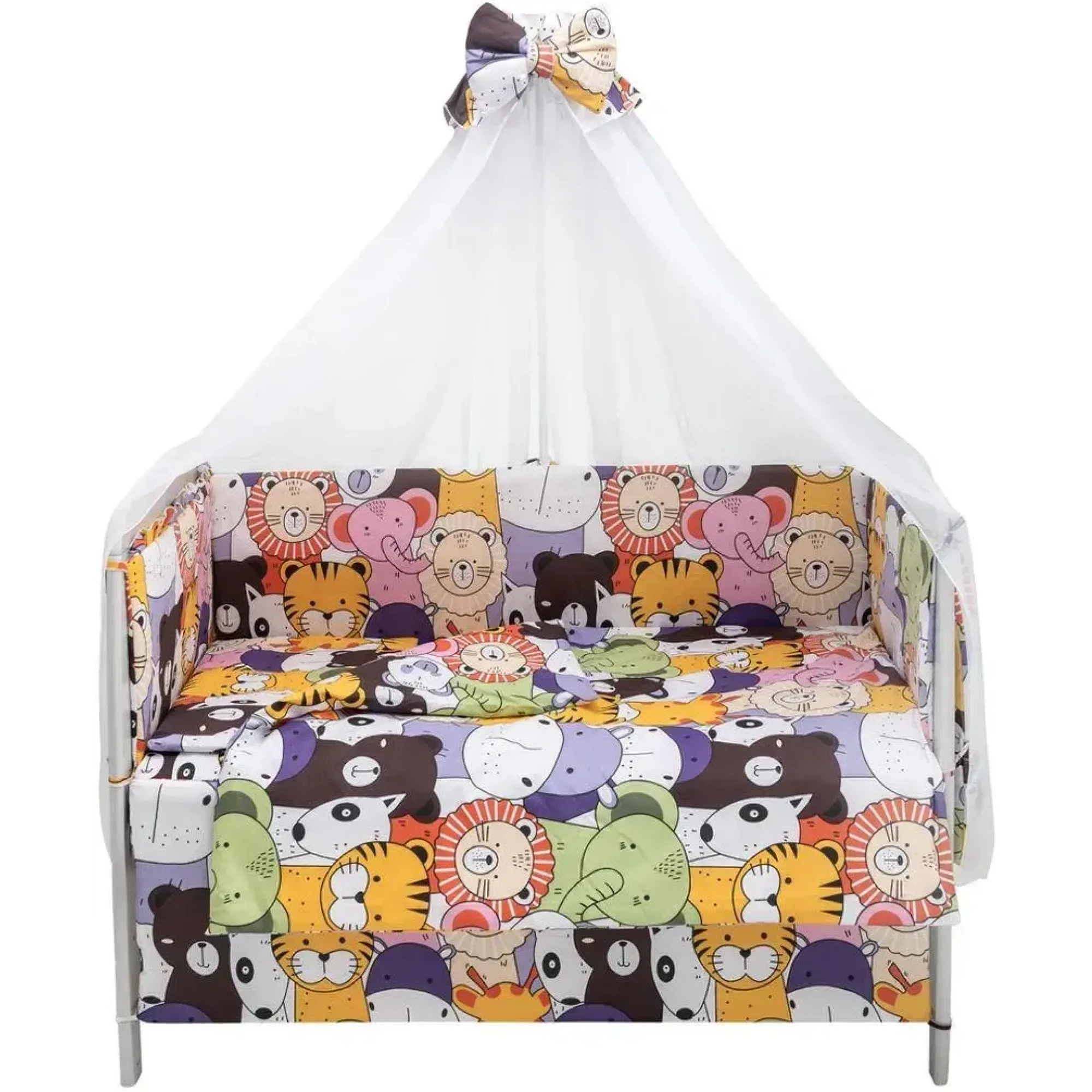 Дитяча постіль Babyroom Gold RG-08 білий (великі звірята)
