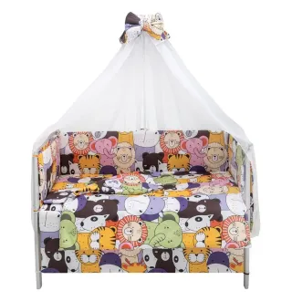 Дитяча постіль Babyroom Gold RG-08 білий (великі звірята)