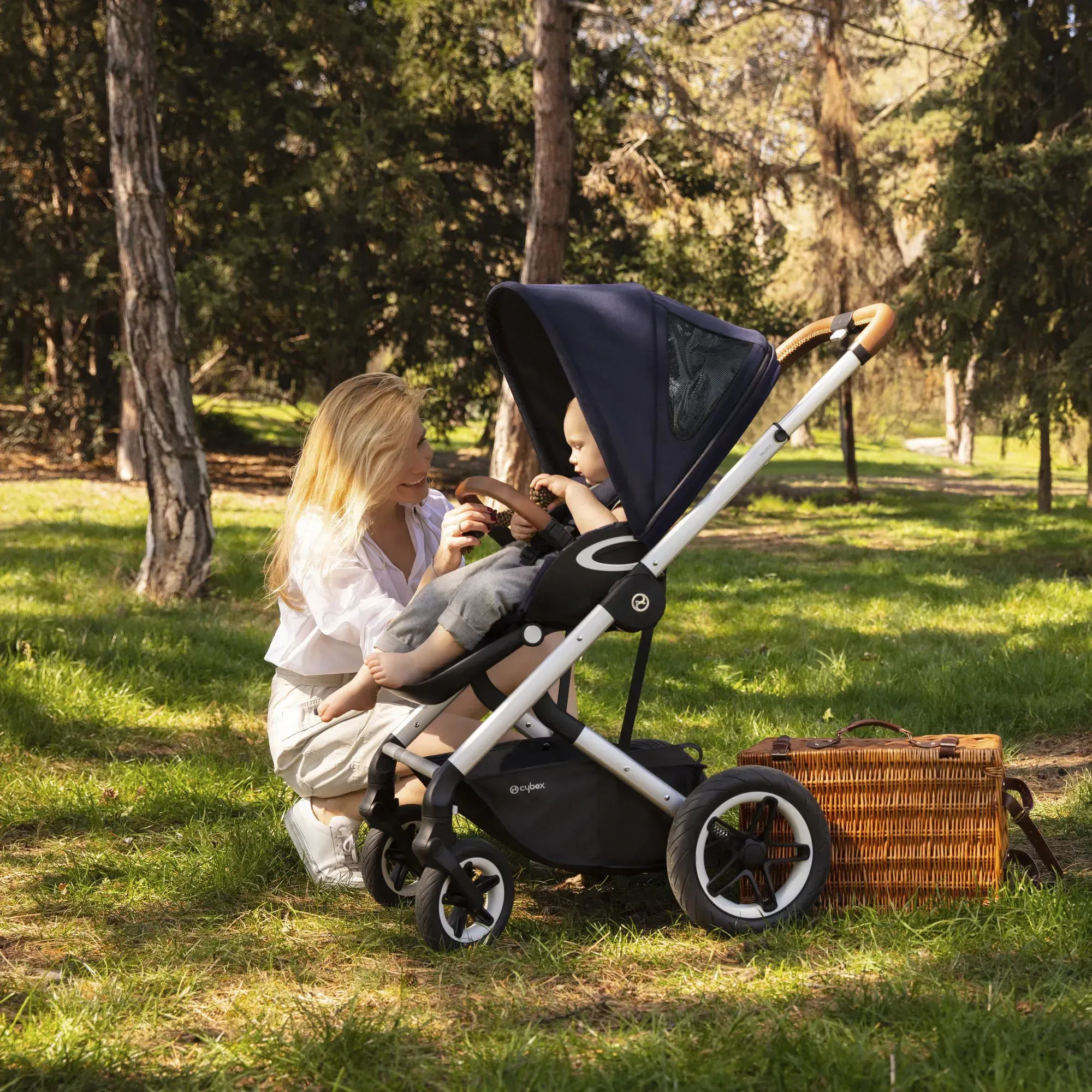 Прогулянкова коляска Cybex Talos S Lux SLV Classic Beige (з бампером)