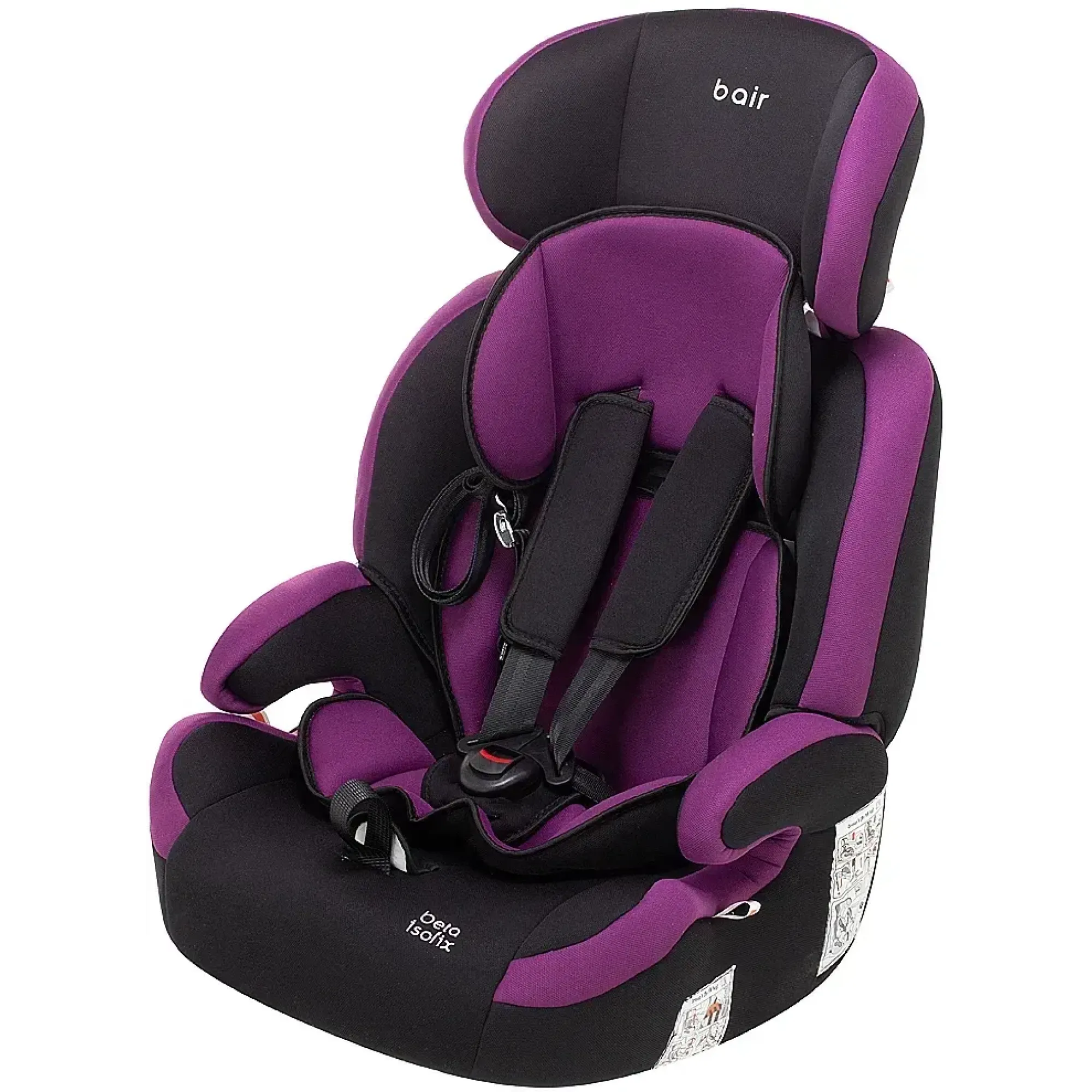 Автокресло Bair Beta Iso-fix DBI1824 Черный / Фиолетовый