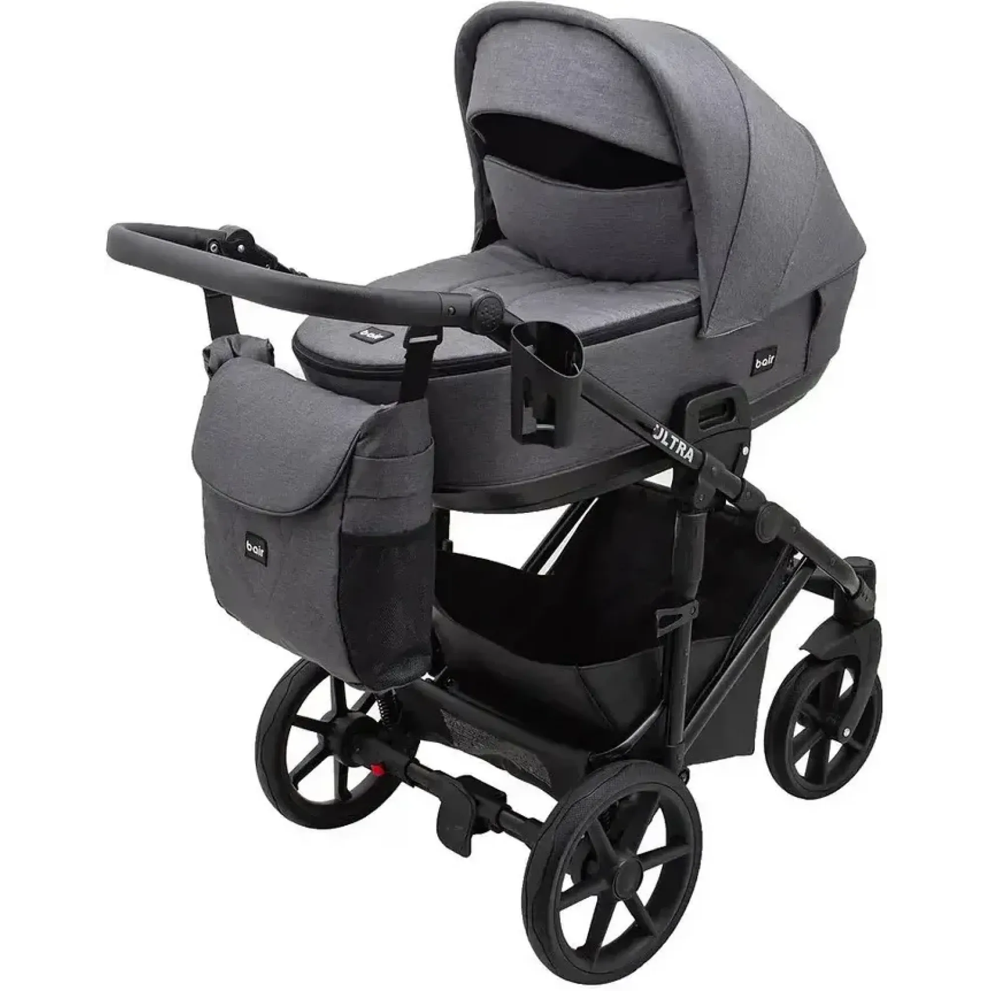 Коляска 2в1 Bair Ultra Soft U-219 Графіт