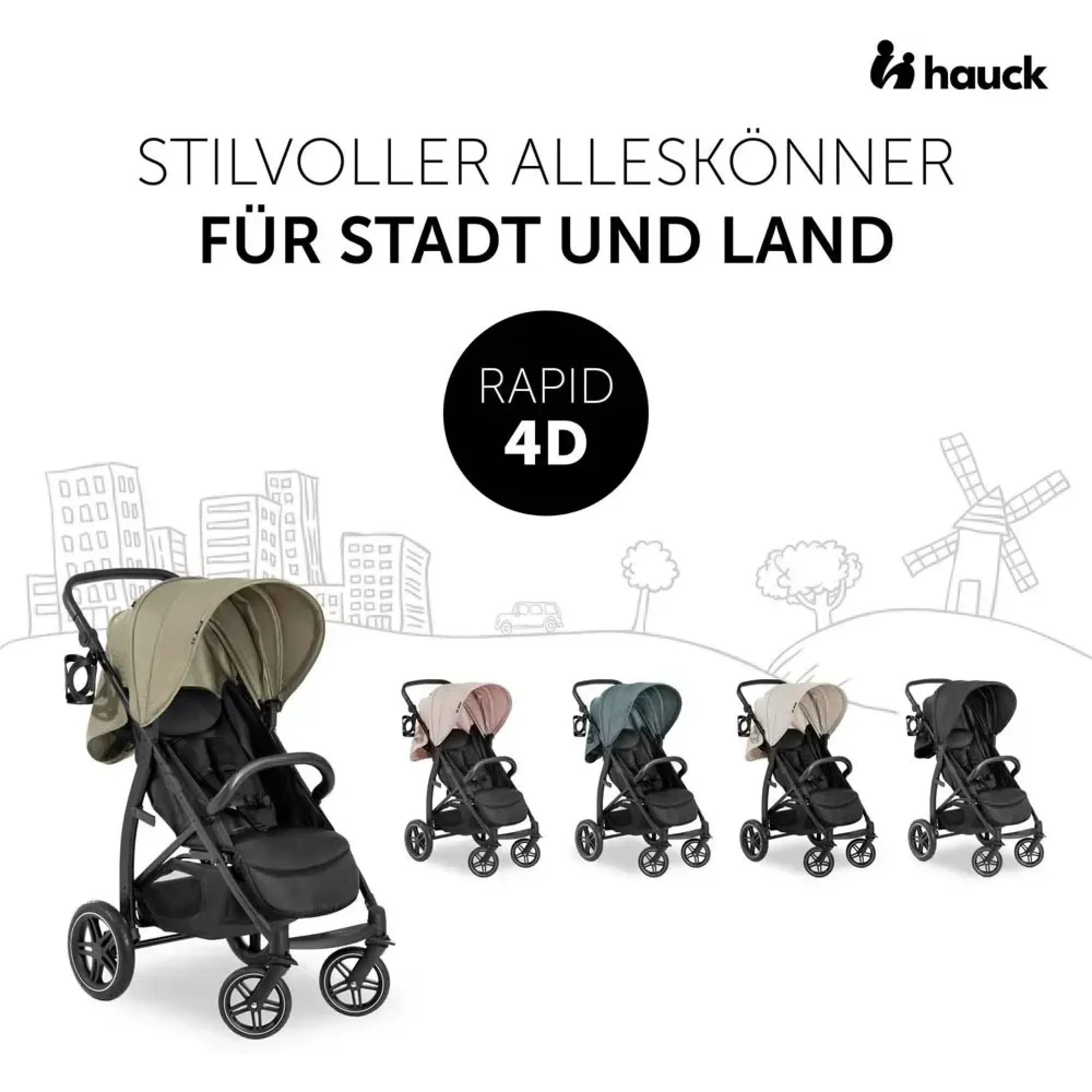 Коляска прогулянкова Hauck Rapid 4D Olive