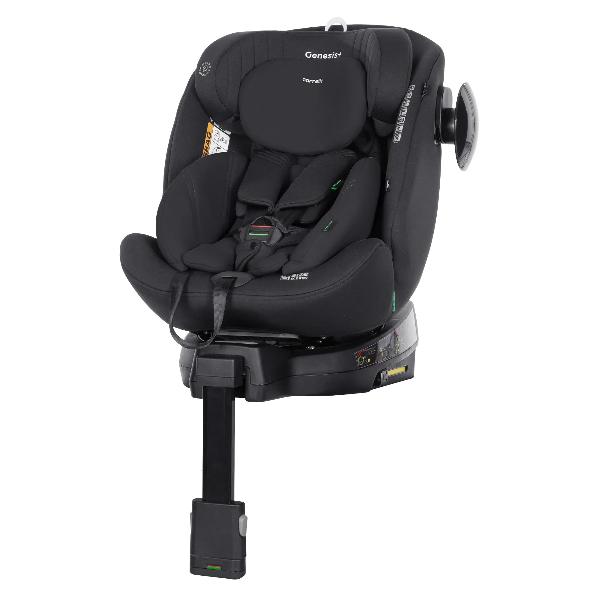 Автокрісло Carrello Genesis+ CRL-12807 Absolute Black i-Size 40-150см ISOFIX, поворот, опор.стійка