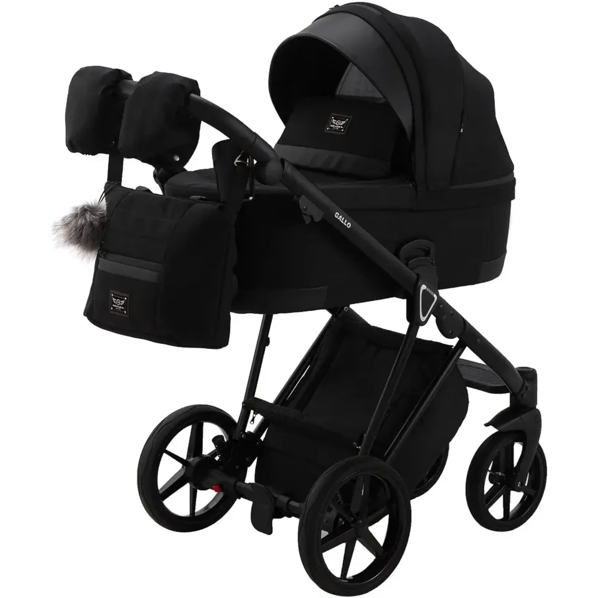 Коляска 2 в 1 Adamex Gallo Thermo GA-12 black diamond