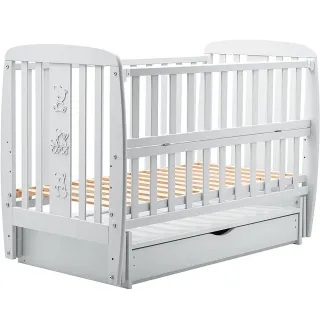 Ліжко Babyroom Друзі DDMYO-3 маятник, ящик, відкидний бік бук сірий