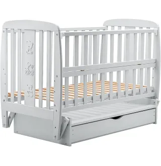 Ліжко Babyroom Друзі DDMYO-3 маятник, ящик, відкидний бік бук сірий