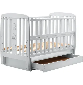 Ліжко Babyroom Друзі DDMYO-3 маятник, ящик, відкидний бік бук сірий