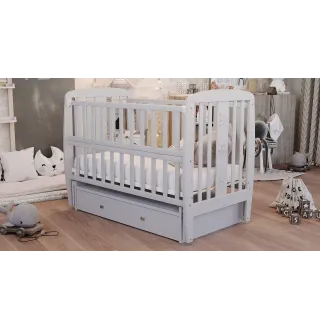 Ліжко Babyroom Друзі DDMYO-3 маятник, ящик, відкидний бік бук сірий