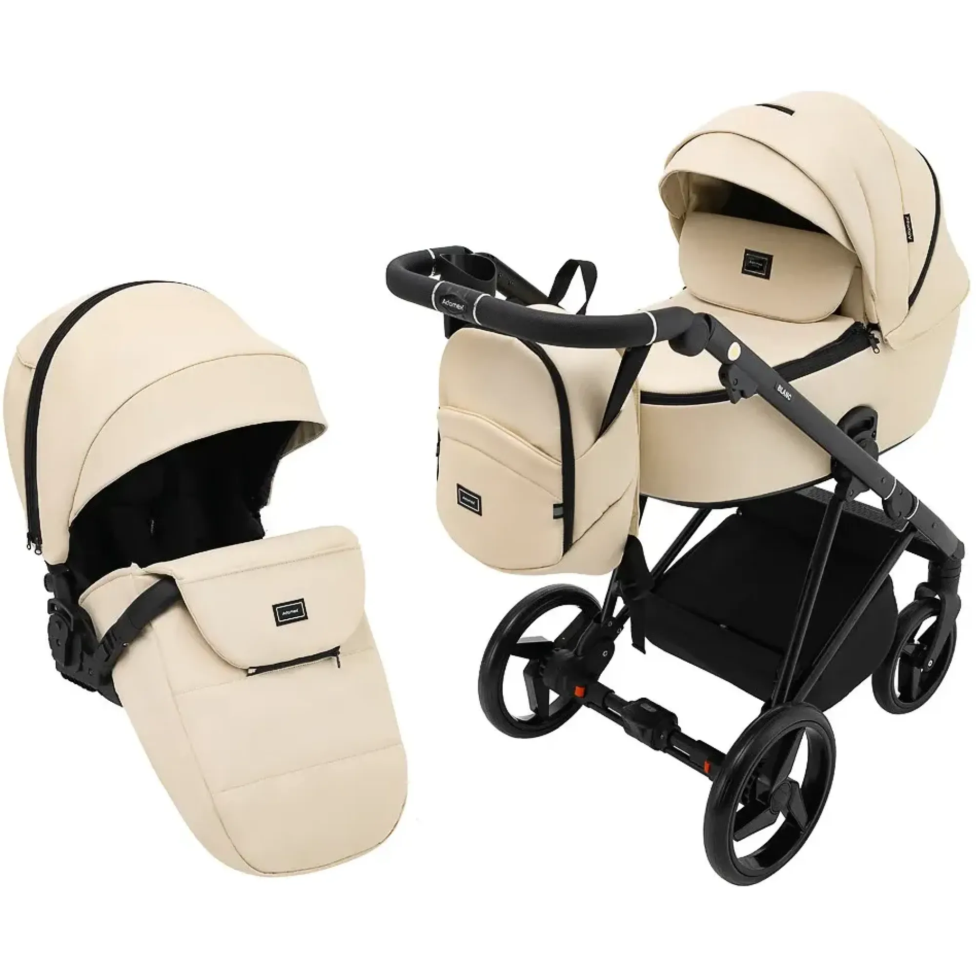 Коляска 2 в 1 Adamex Blanc Eco SA-8 бежевий