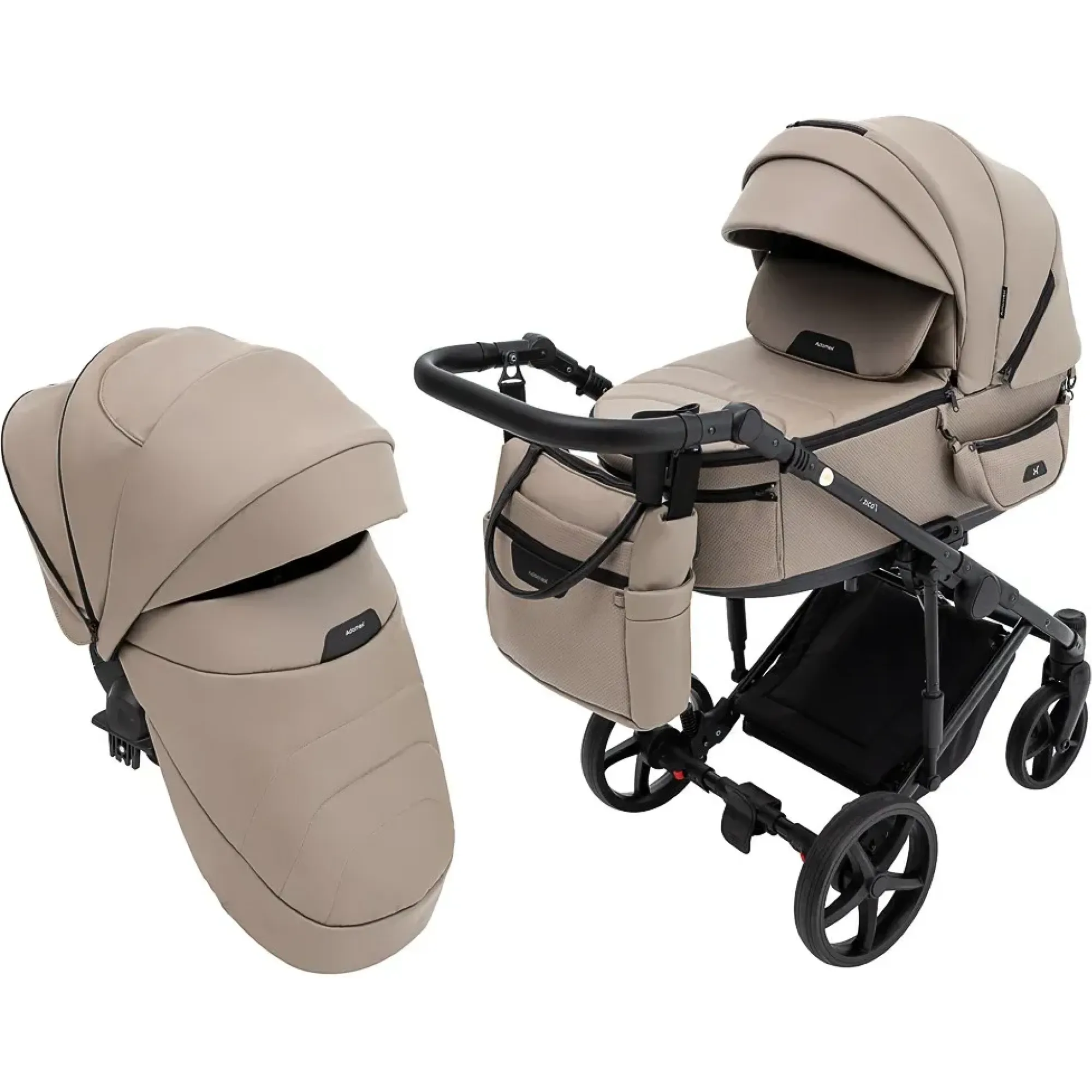 Коляска 2 в 1 Adamex Zico Eco Sa-9 темний капучино