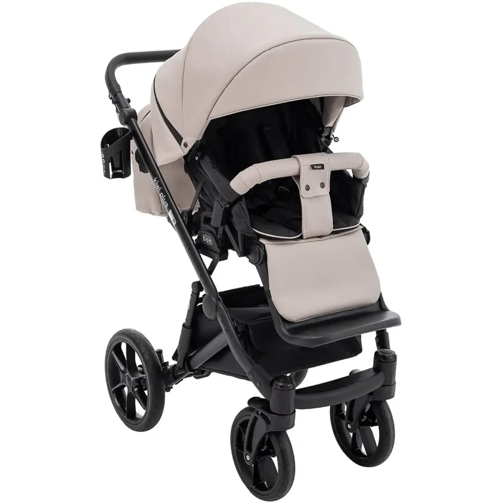 Коляска 2 в 1 Bair Kiwi Plus ECO BKP-33 капучино