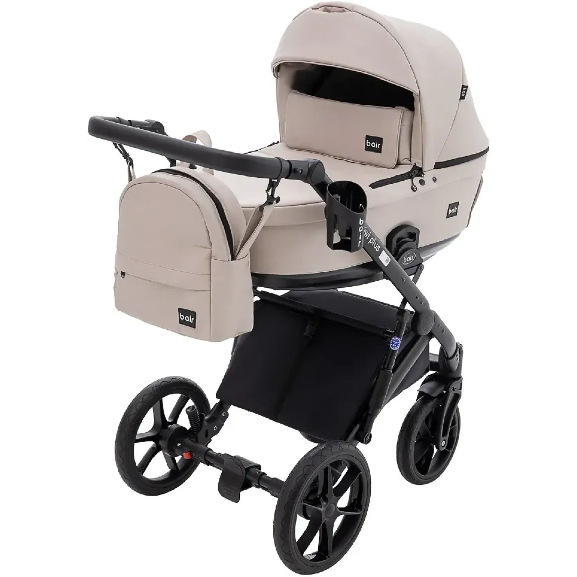 Коляска 2 в 1 Bair Kiwi Plus ECO BKP-33 капучино