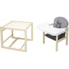 Стільчик-трансформер Babyroom Пеппі-260 слонова кістка сірий / графіт (сова)