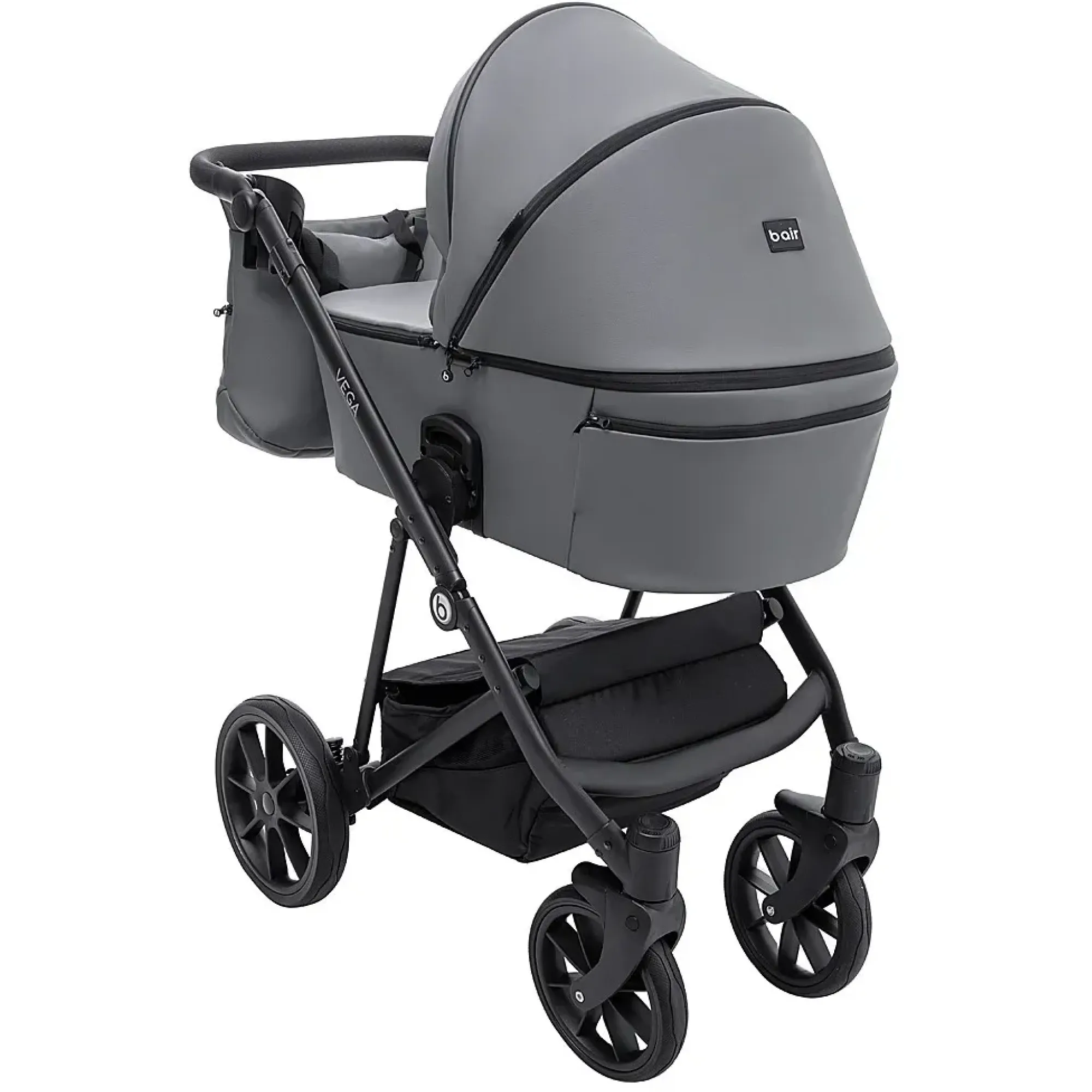 Коляска 2 в 1 Bair Vega ECO VE-47 темно-сірий