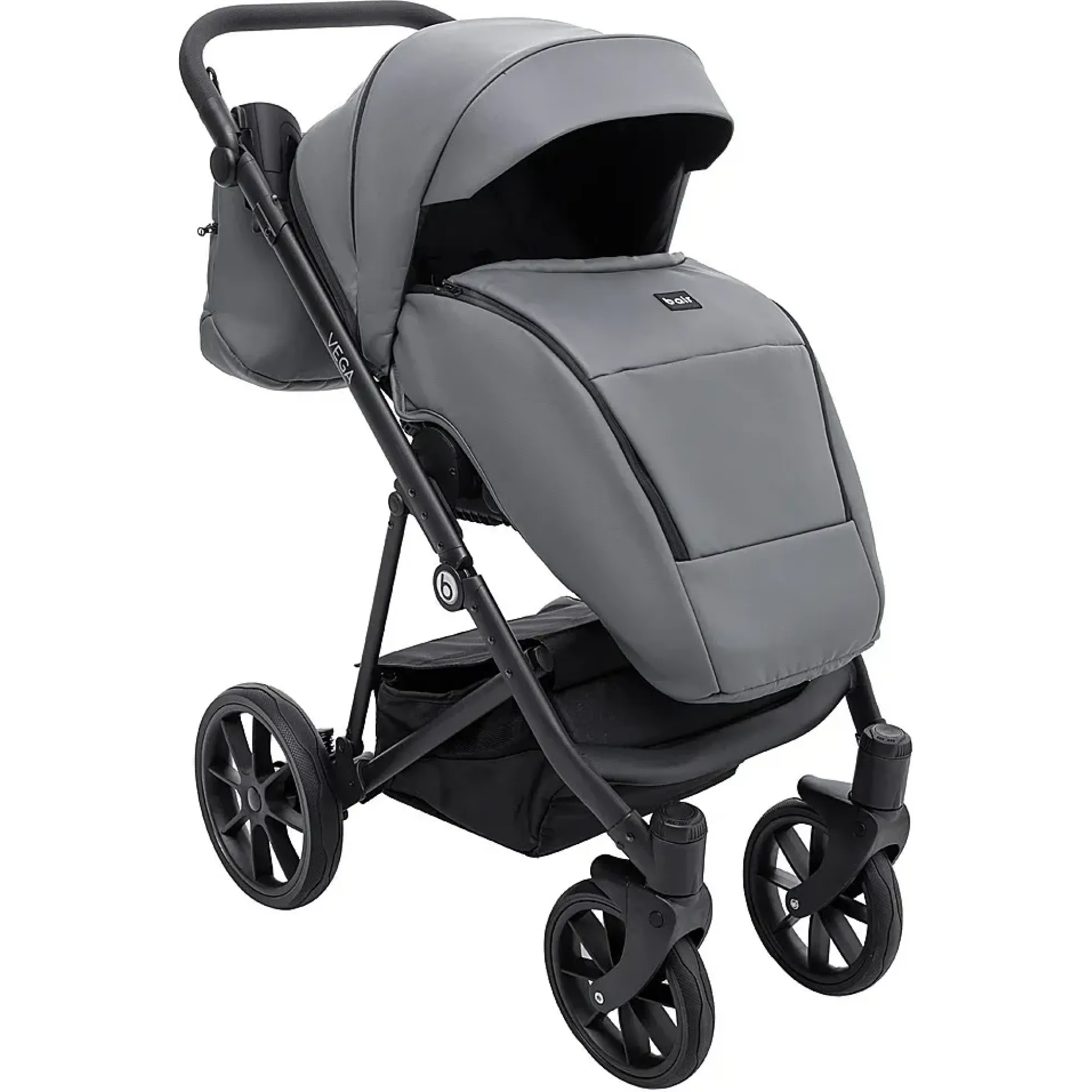 Коляска 2 в 1 Bair Vega ECO VE-47 темно-сірий