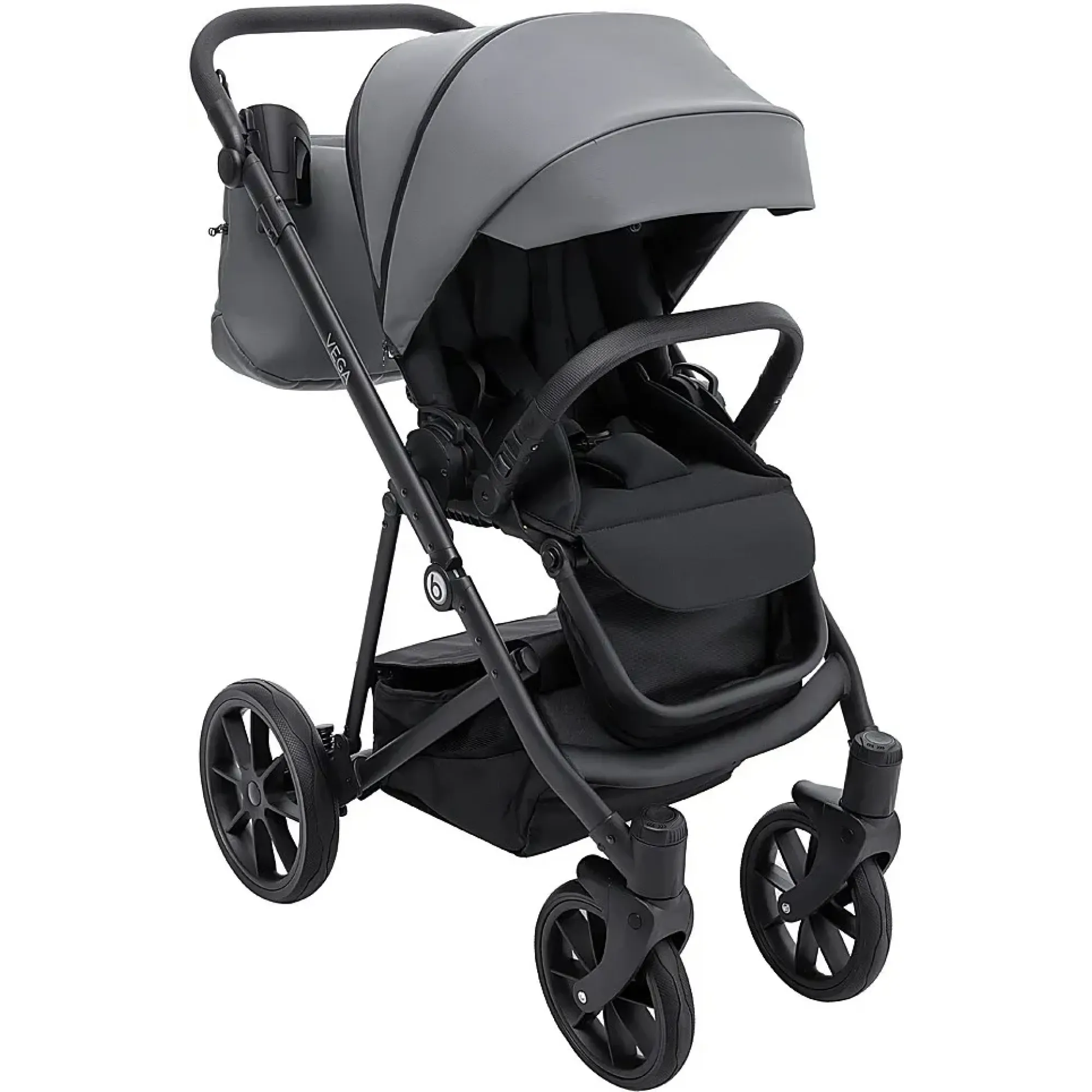 Коляска 2 в 1 Bair Vega ECO VE-47 темно-сірий