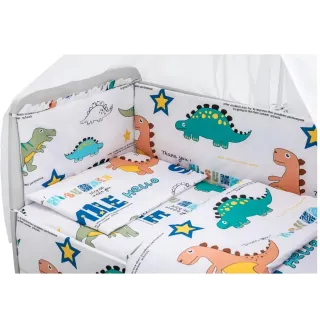 Дитяча постіль Babyroom Gold RG-08 білий (динозаврики)