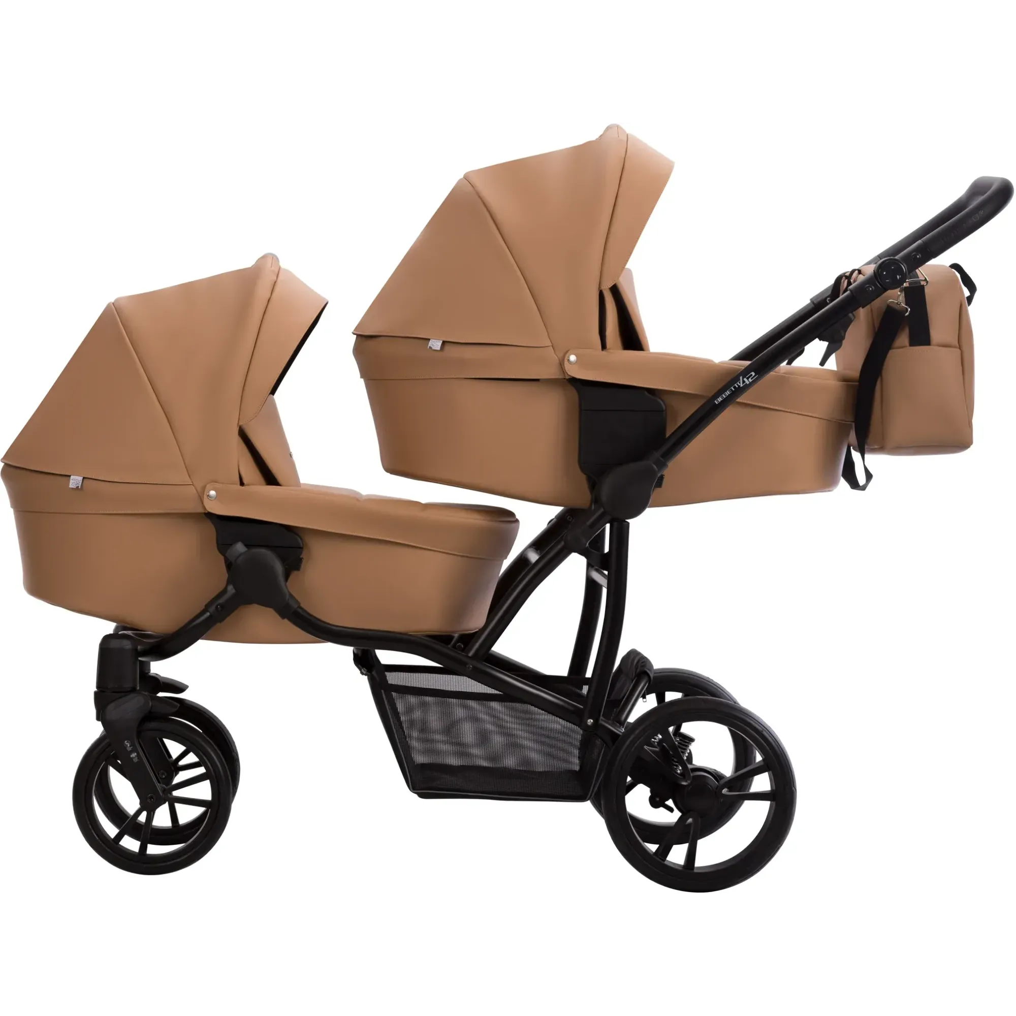 Коляска 2в1 для двійні Bebetto B 42 PRO 23 Карамель