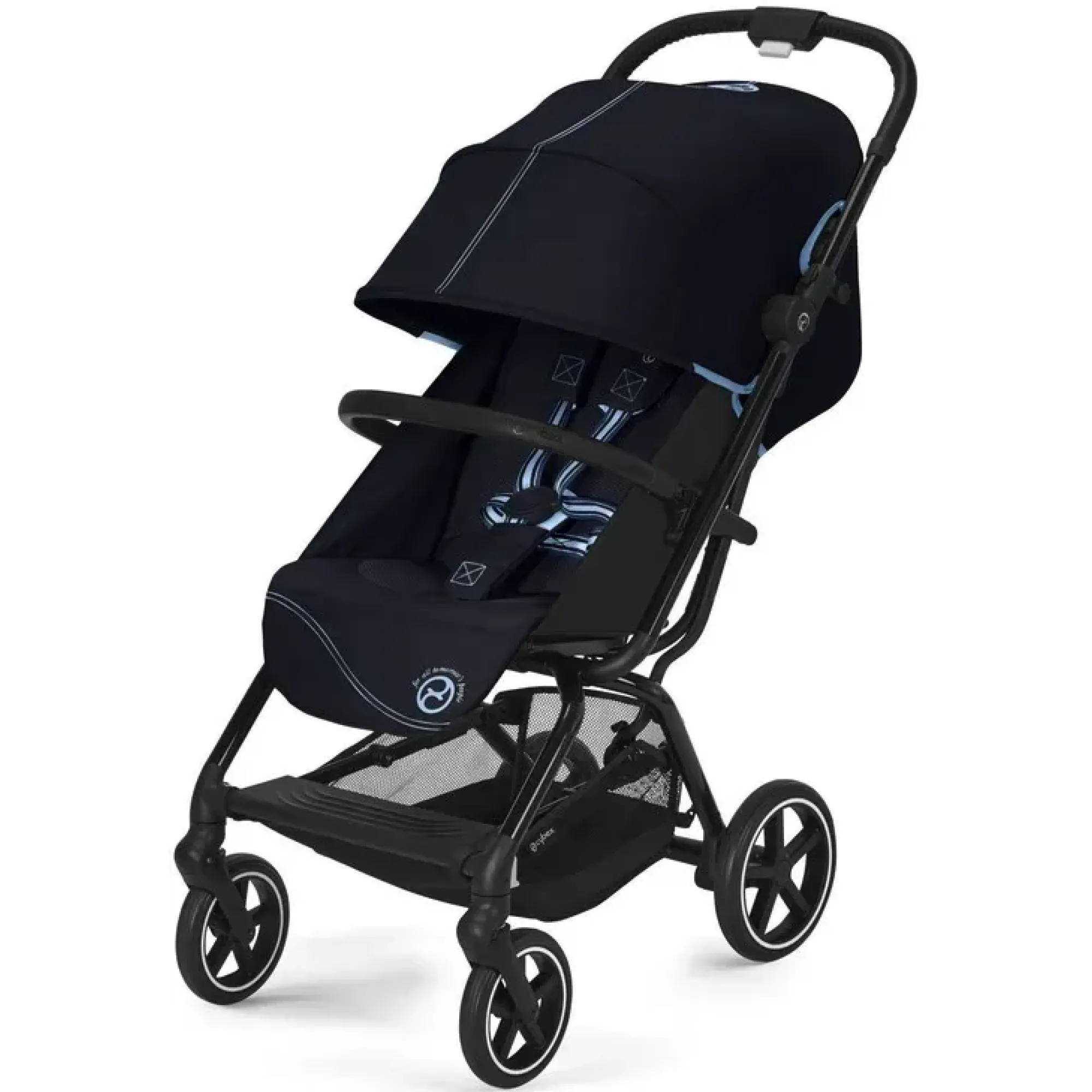 Прогулянкова коляска Cybex Eezy S+2 Ocean Blue (з бампером)