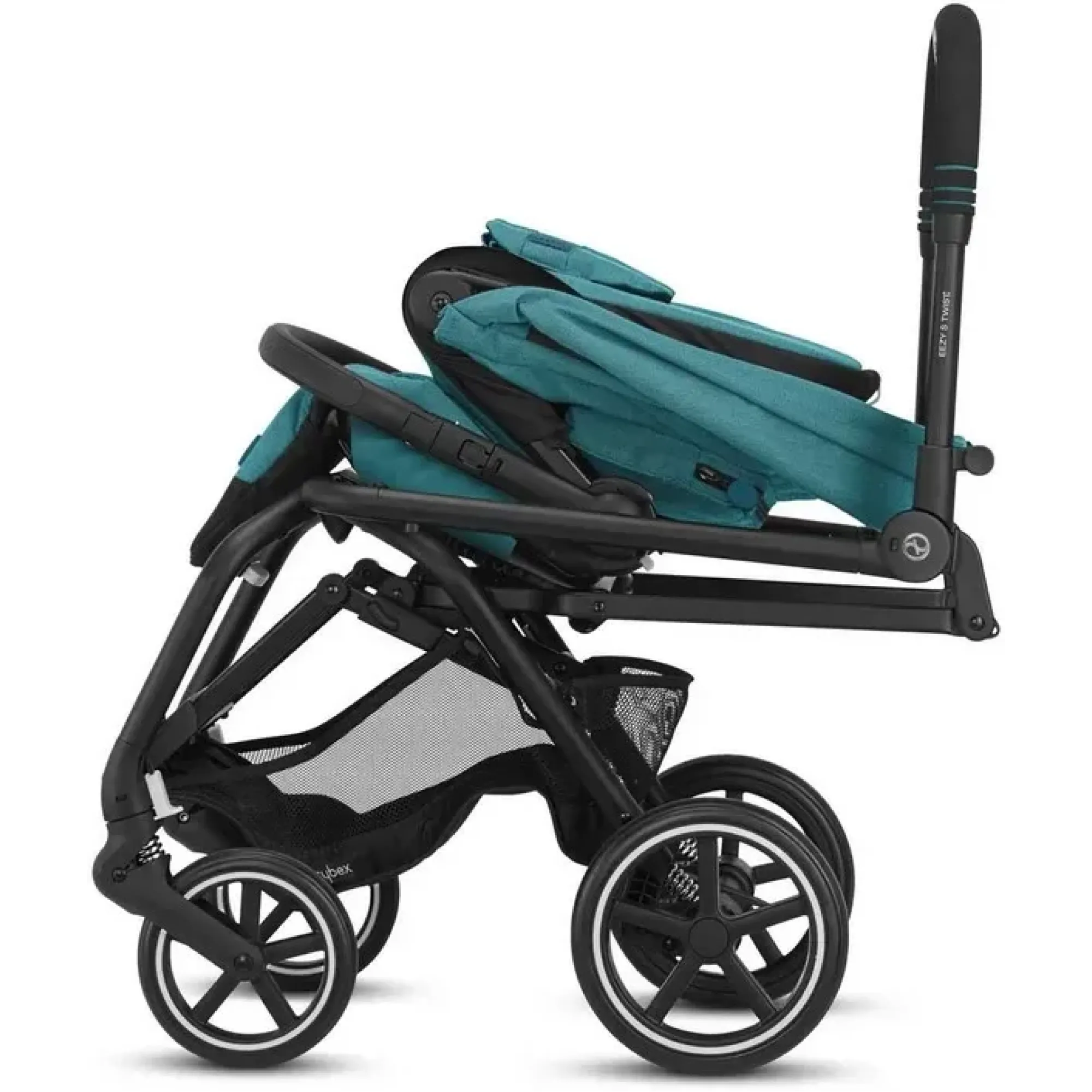 Прогулянкова коляска Cybex Eezy S Twist+ 2 SLV Beach Blue (з бампером)