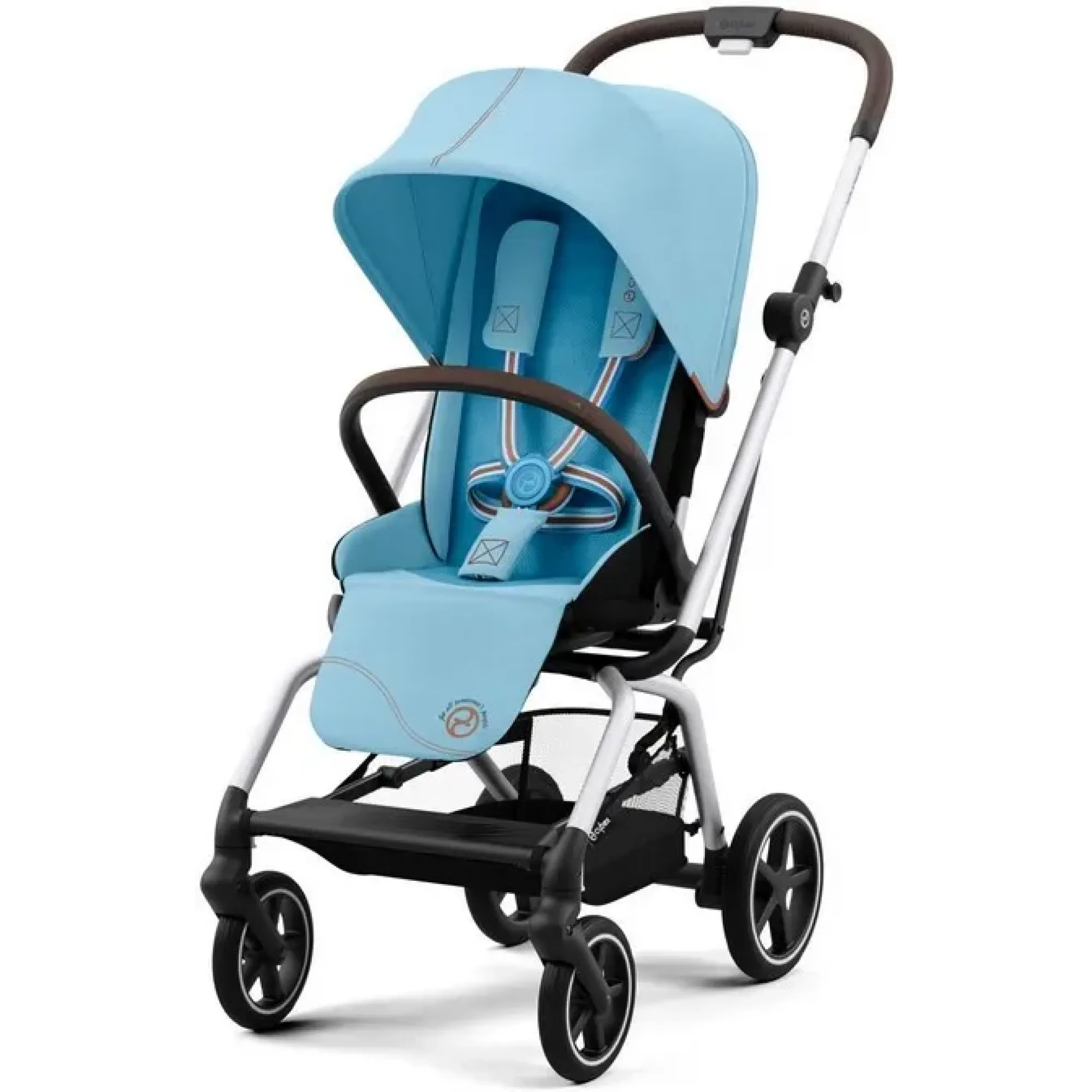 Прогулянкова коляска Cybex Eezy S Twist+ 2 SLV Beach Blue (з бампером)