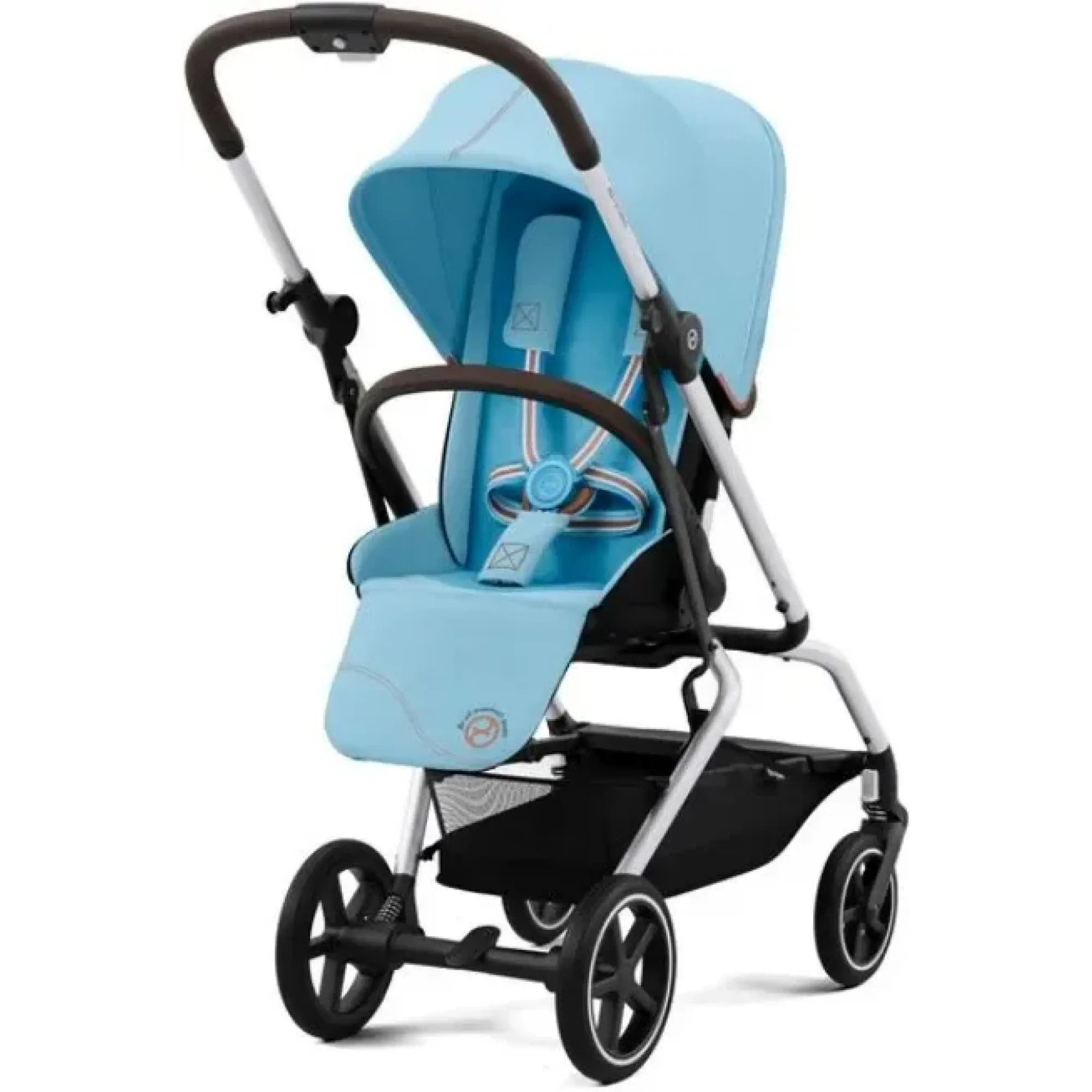 Прогулянкова коляска Cybex Eezy S Twist+ 2 SLV Beach Blue (з бампером)