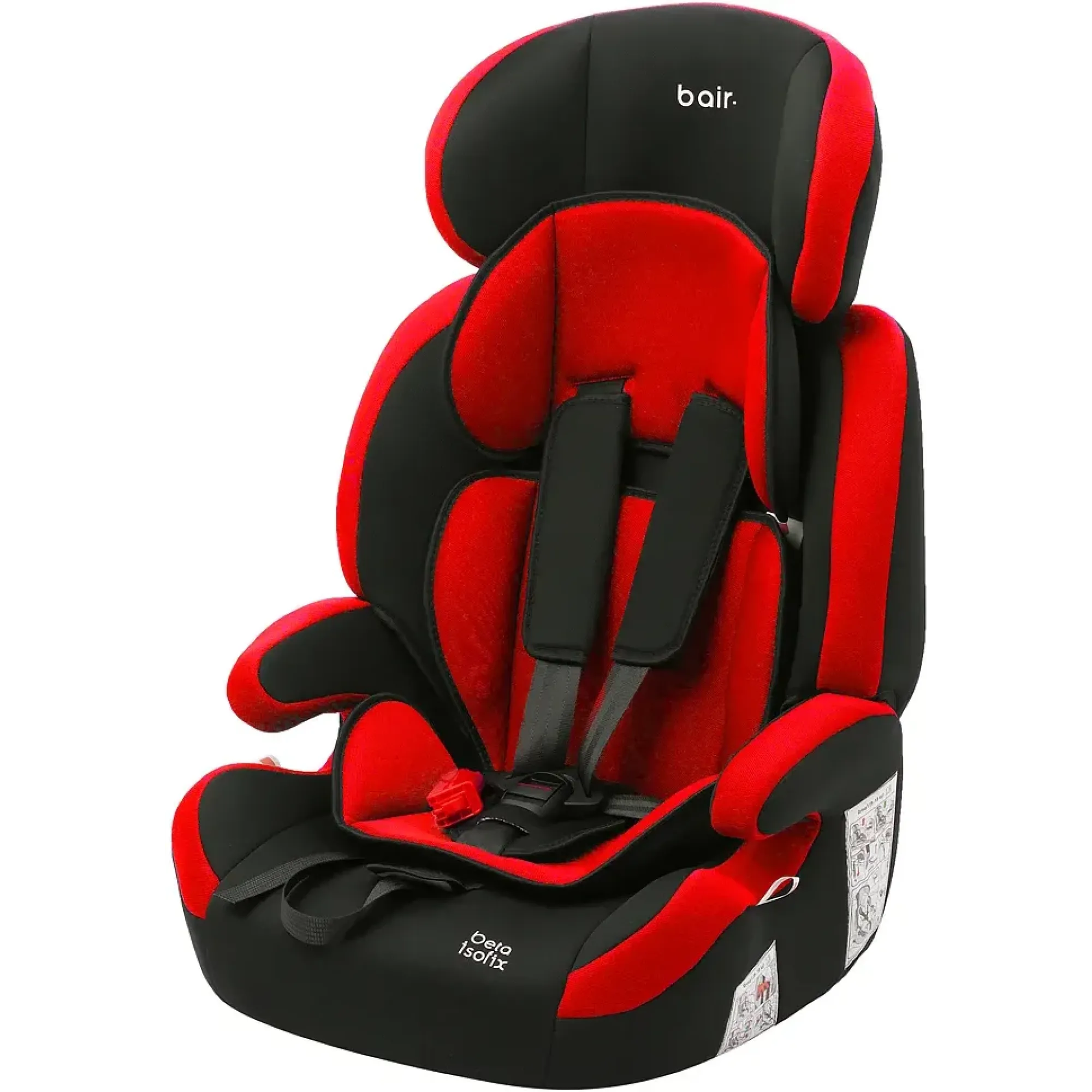 Автокресло Bair Beta Iso-fix DBI2426 Черный / Красный