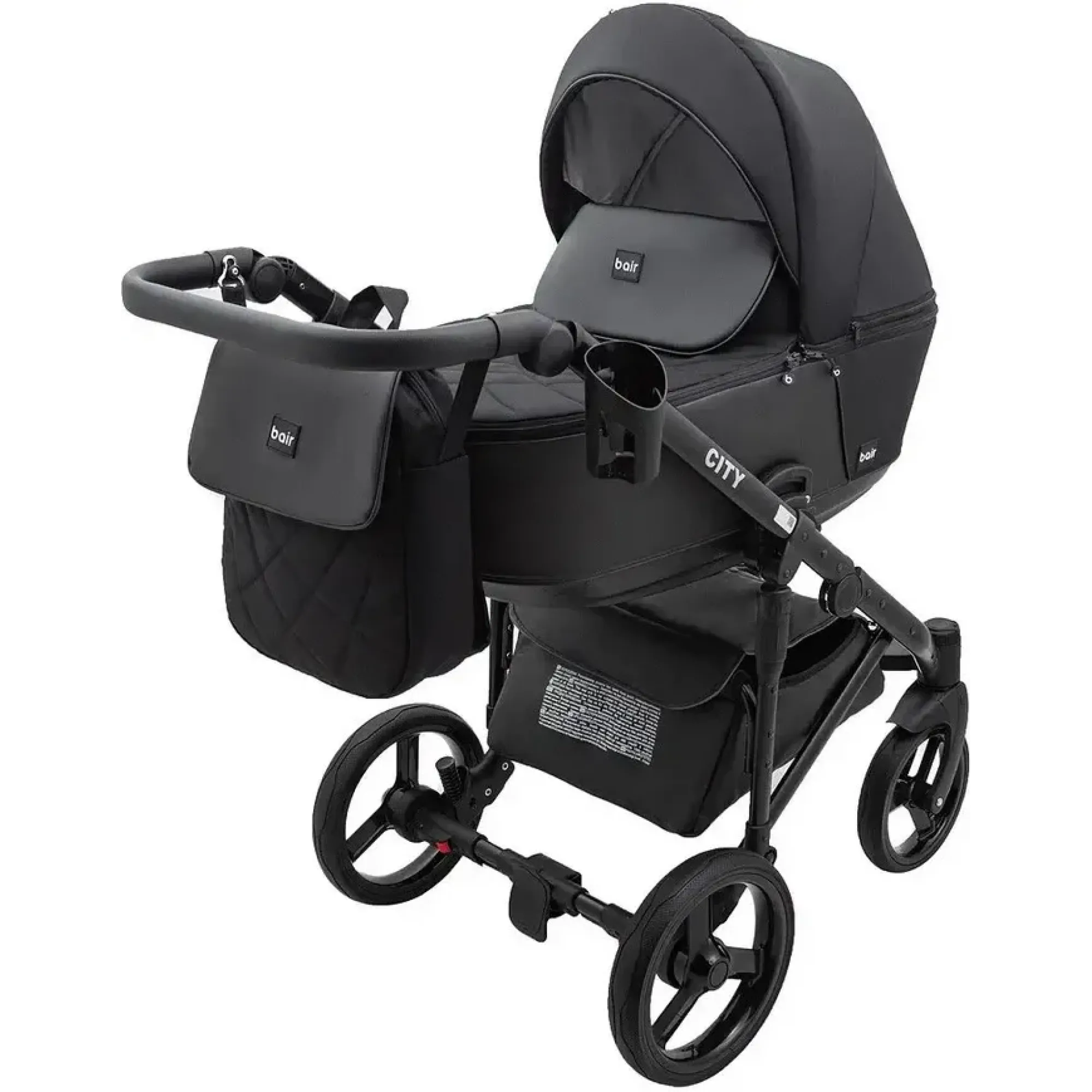 Коляска 2в1 Bair City Soft 452 Чорний