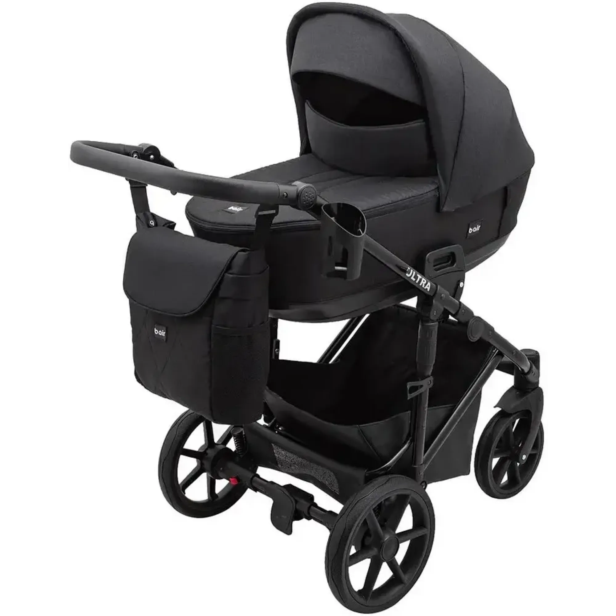 Коляска 2в1 Bair Ultra Soft U-452 Чорний