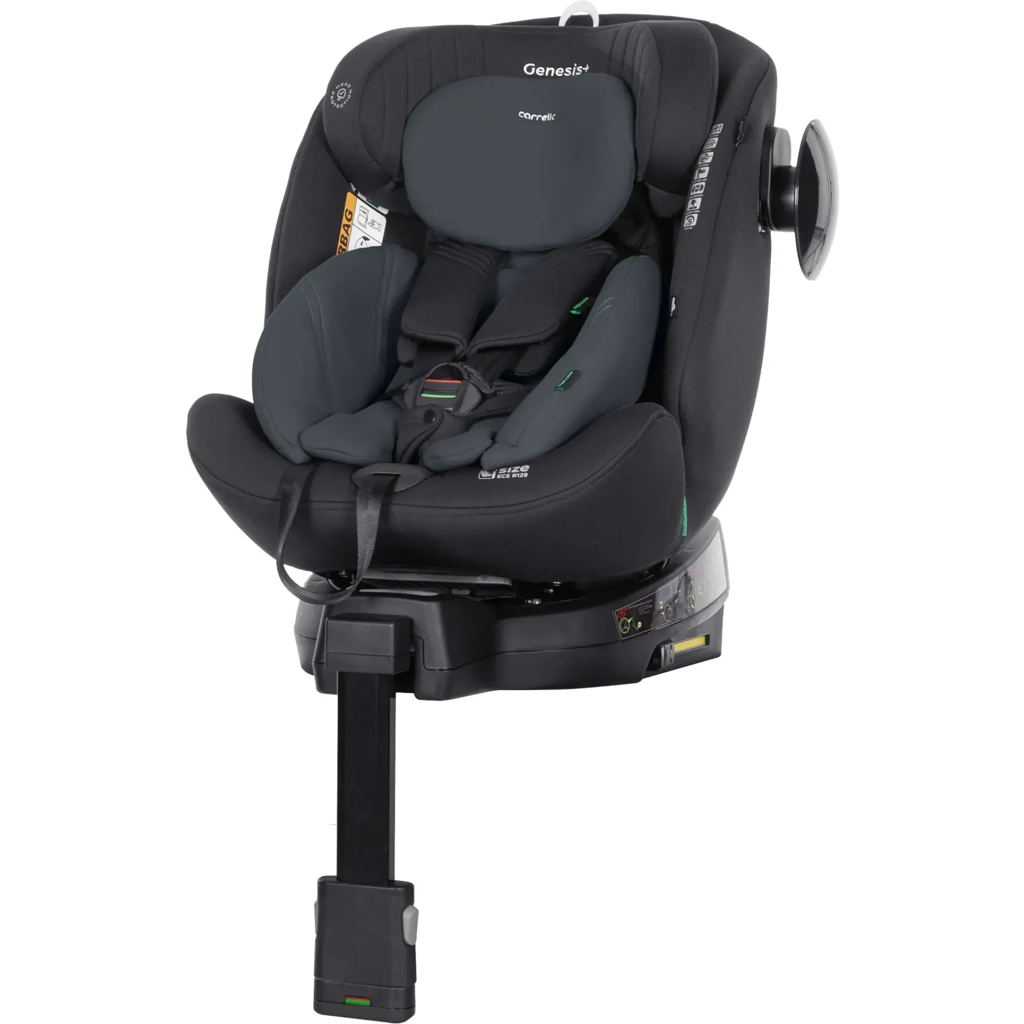 Автокрісло Carrello Genesis+ CRL-12807 Magnet Grey i-Size 40-150см ISOFIX, поворот, опор.стійка