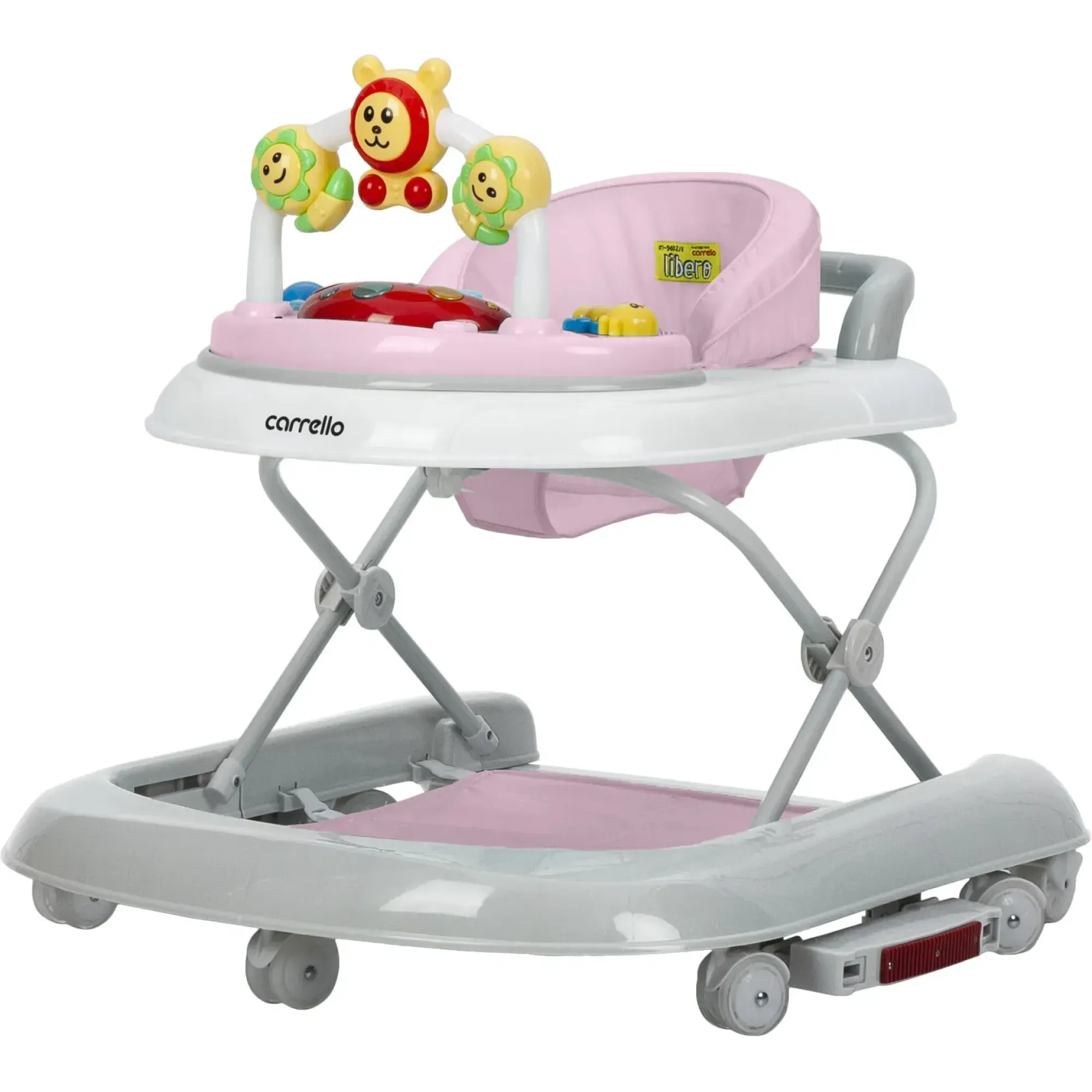 Ходунки CARRELLO Libero CRL-9602/3 Pink 3 в 1 (ходунки, гойдалка, каталка) /1/ MOQ