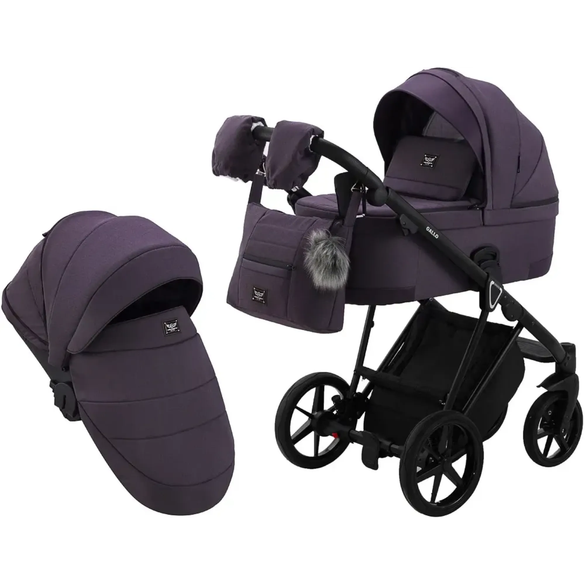 Коляска 2 в 1 Adamex Gallo Thermo GA-8 plum perfect
