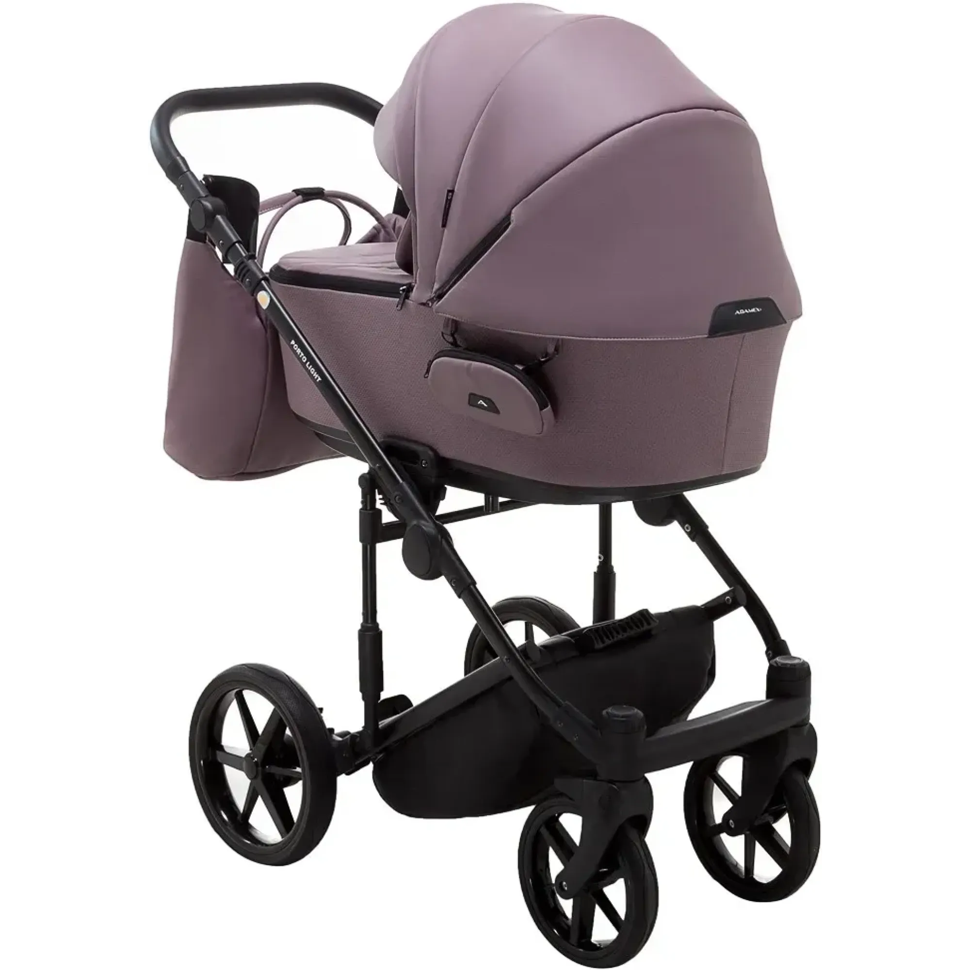Коляска 2 в 1 Adamex Porto Light ECO шкіра 100% SA-24 бузковий