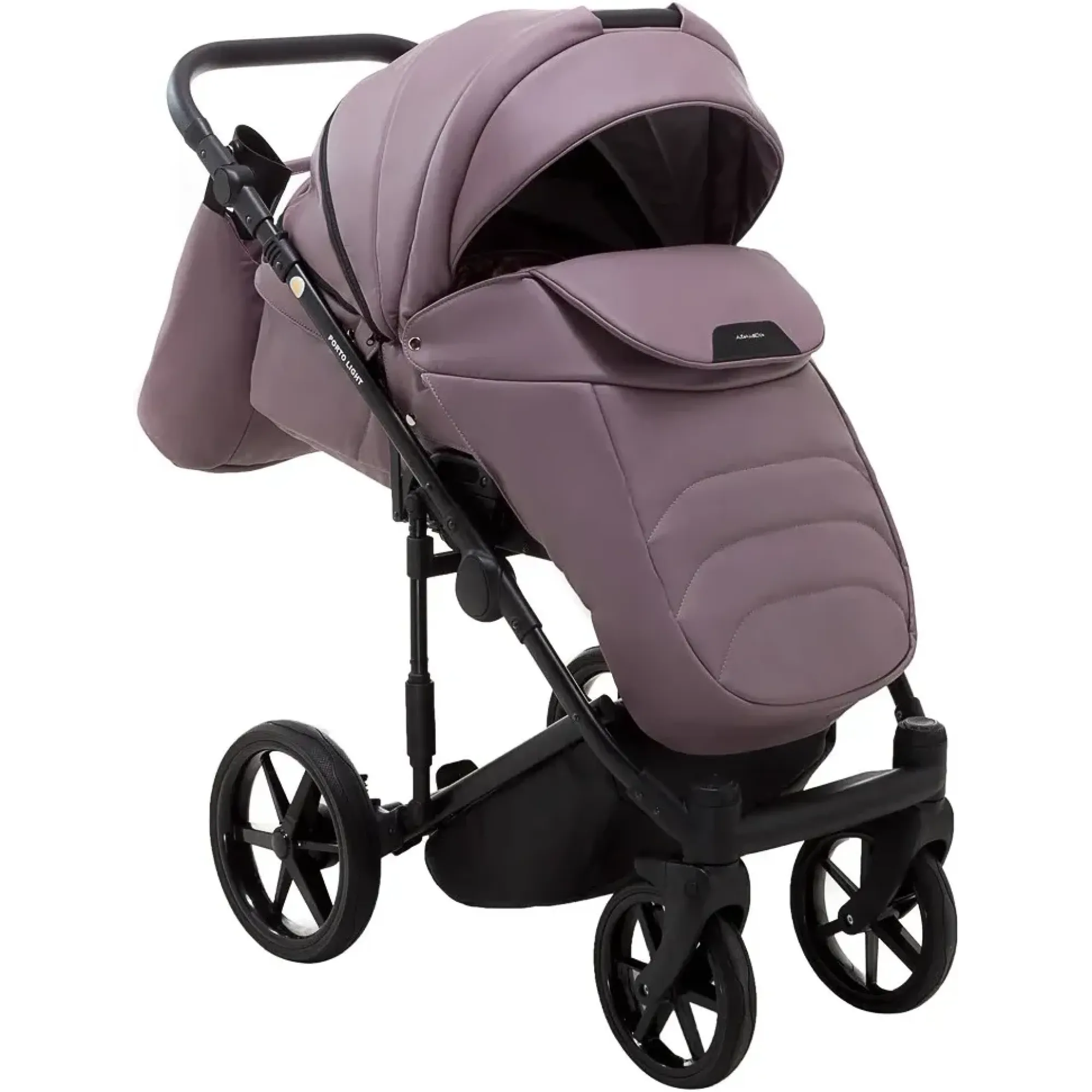 Коляска 2 в 1 Adamex Porto Light ECO шкіра 100% SA-24 бузковий