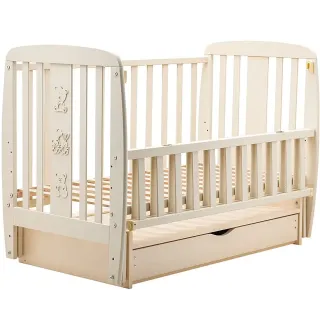 Ліжко Babyroom Друзі DDMYO-3 маятник, ящик, відкидний бік бук слонова кістка