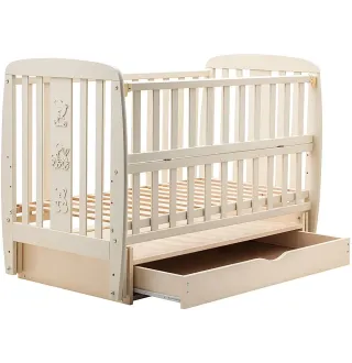 Ліжко Babyroom Друзі DDMYO-3 маятник, ящик, відкидний бік бук слонова кістка