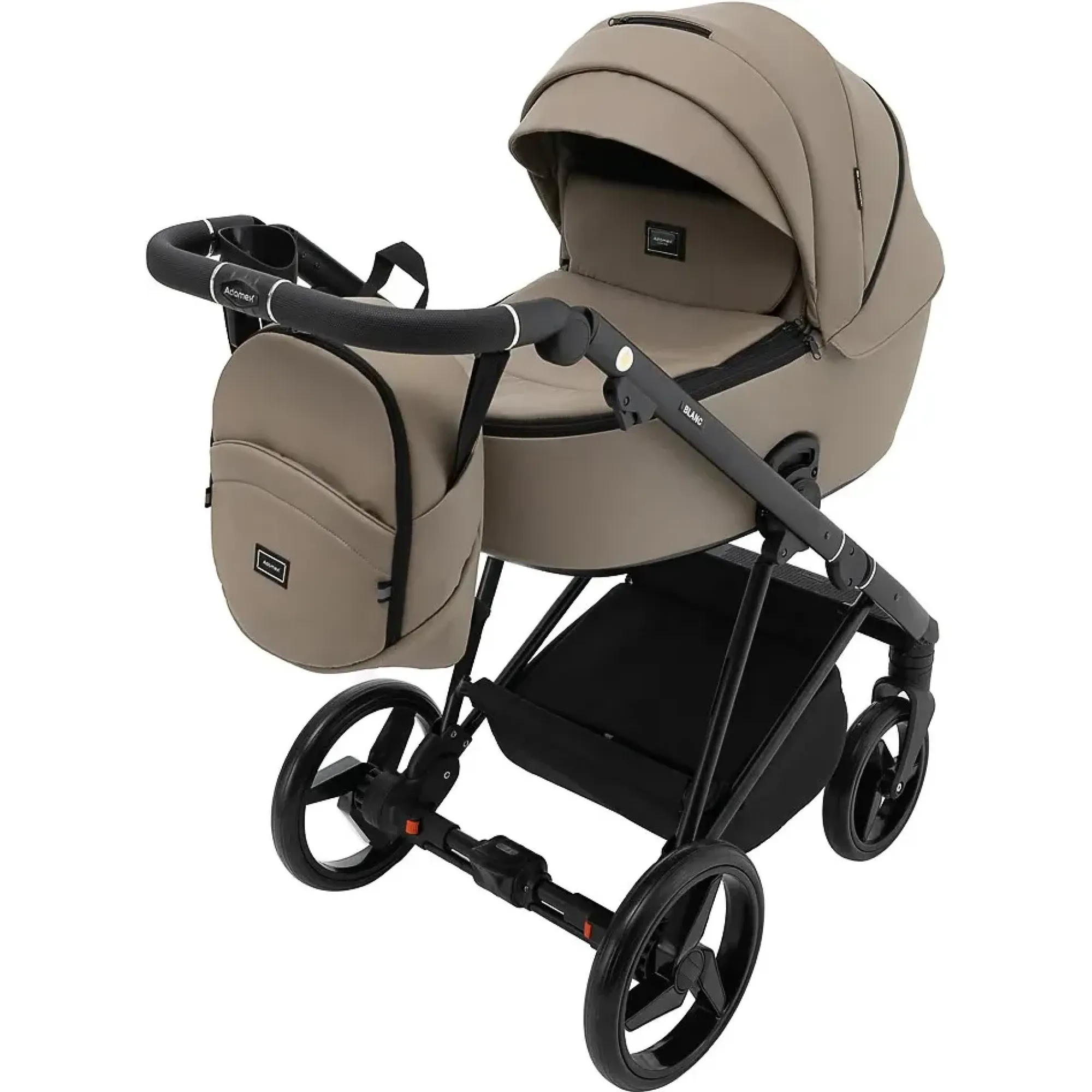 Коляска 2 в 1 Adamex Blanc Eco SA-9 темний капучино