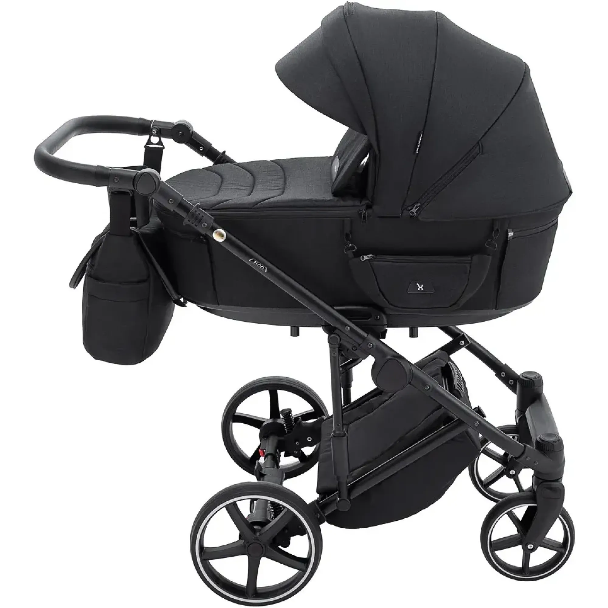 Коляска 2 в 1 Adamex Zico Lux TK-53 чорний