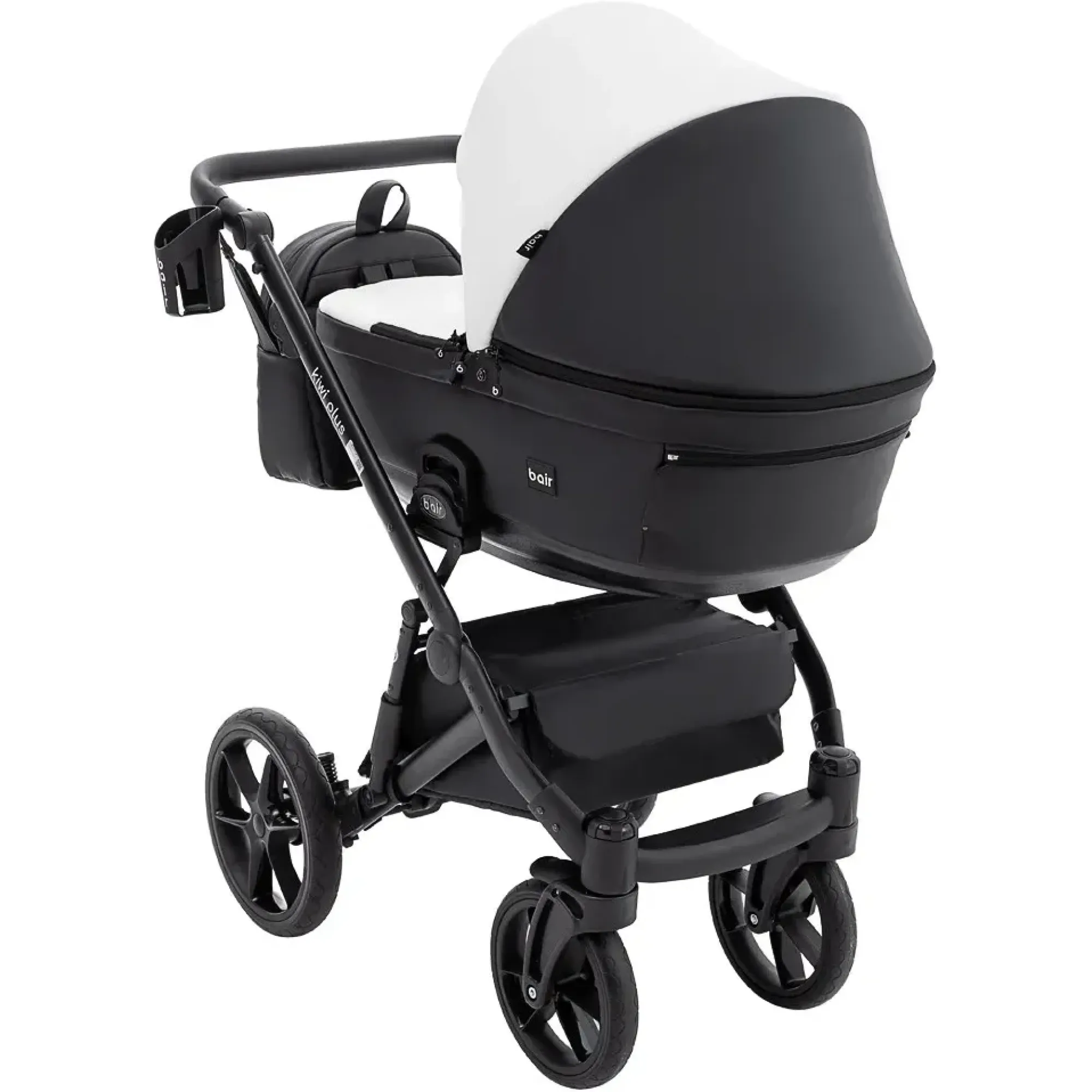Коляска 2 в 1 Bair Kiwi Plus ECO BKP-51/15 білий / чорний