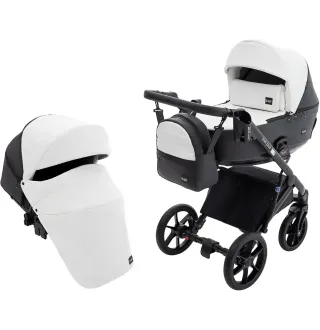 Коляска 2 в 1 Bair Kiwi Plus ECO BKP-51/15 білий / чорний