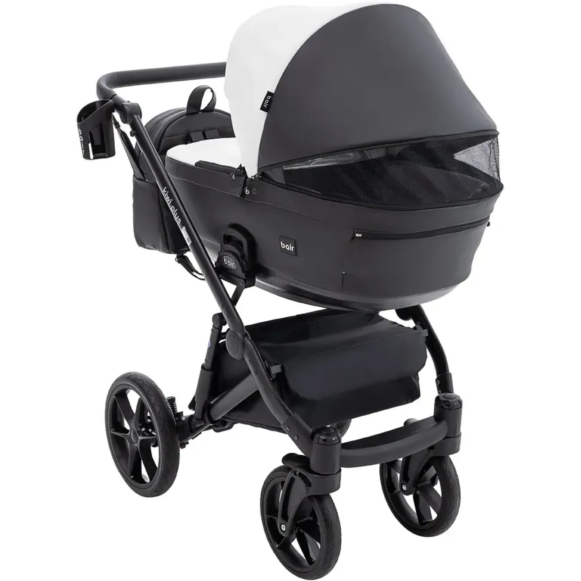 Коляска 2 в 1 Bair Kiwi Plus ECO BKP-51/15 білий / чорний