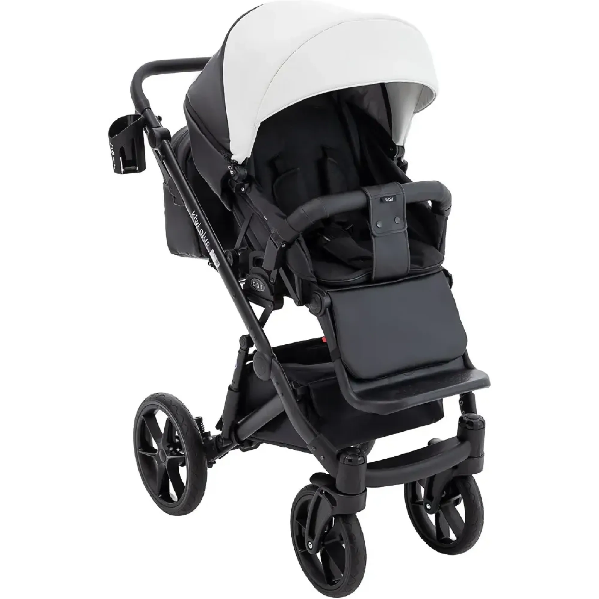 Коляска 2 в 1 Bair Kiwi Plus ECO BKP-51/15 білий / чорний