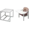Стільчик-трансформер Babyroom Пеппі-250 сірий капучино / шоколад (їжачок, квіти)