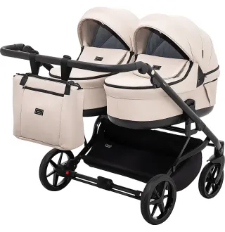 Коляска 2 в 1 для двійні Adamex Leo Duo Eco SA-7 лате