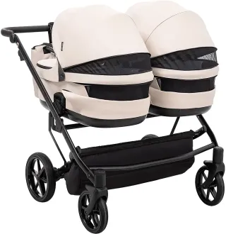 Коляска 2 в 1 для двійні Adamex Leo Duo Eco SA-7 лате