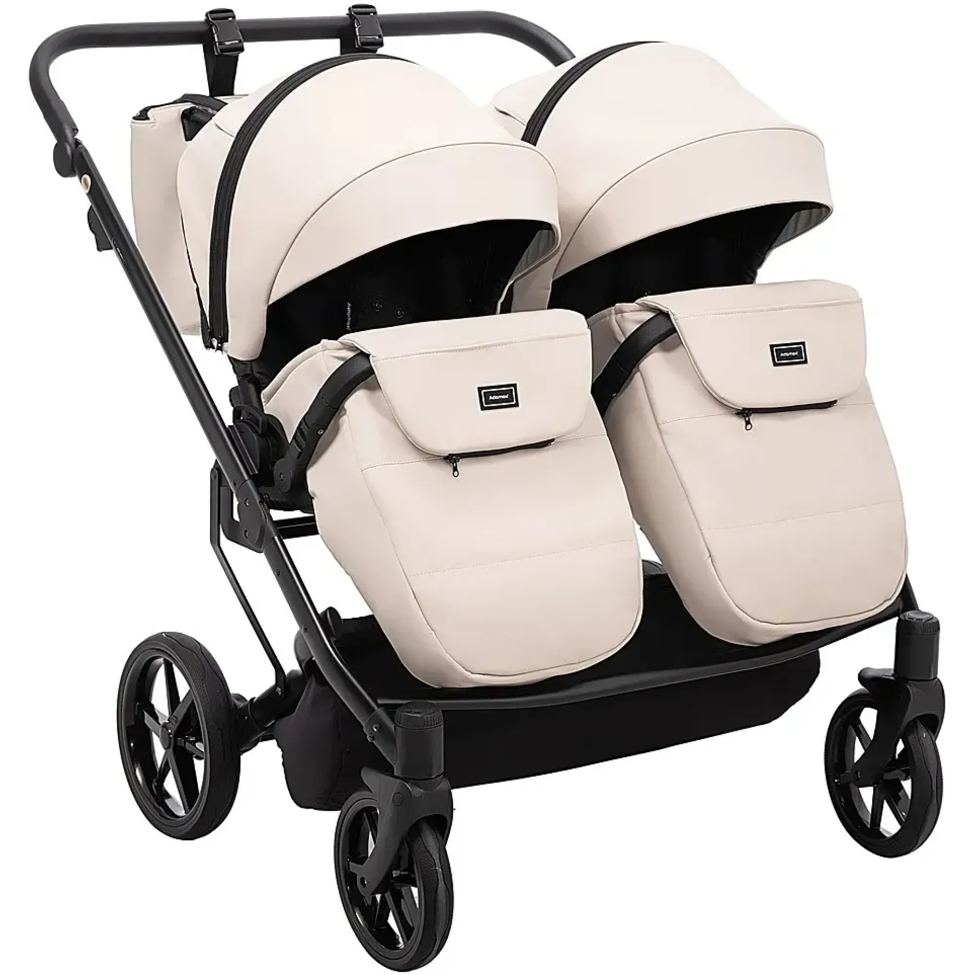 Коляска 2 в 1 для двійні Adamex Leo Duo Eco SA-7 лате