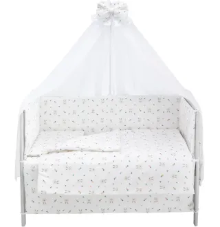 Дитяча постіль Babyroom Gold RG-08 білий (кролики з морквою)